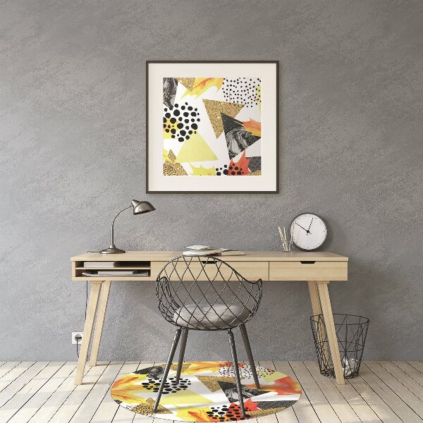 Office chair mat geometrical triangles