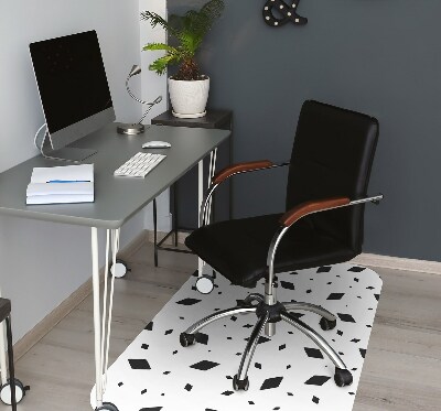 Chair mat geometric motifs