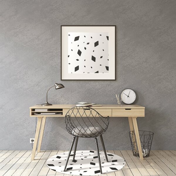 Chair mat geometric motifs