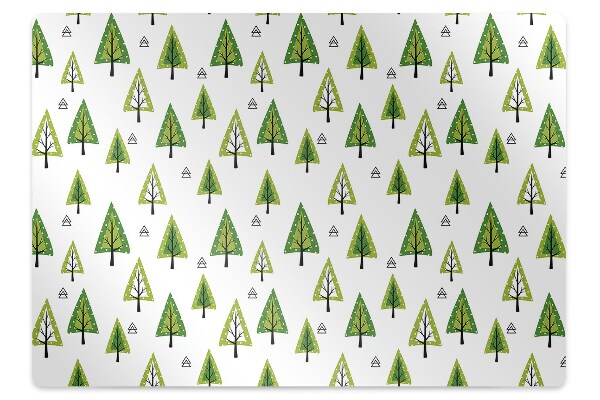 Chair mat floor panels protector triangular tree