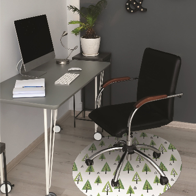 Chair mat floor panels protector triangular tree