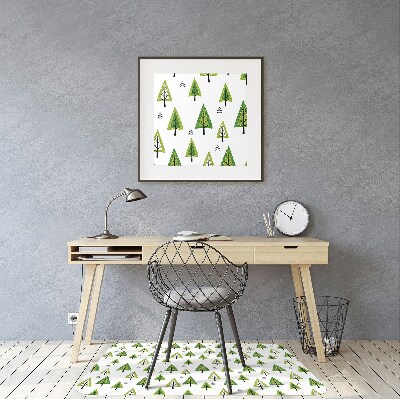 Chair mat floor panels protector triangular tree