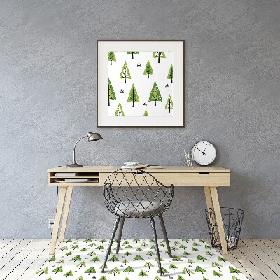 Chair mat floor panels protector triangular tree