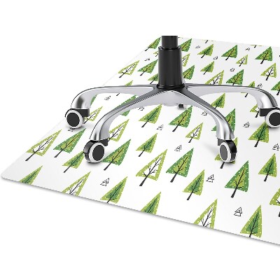 Chair mat floor panels protector triangular tree