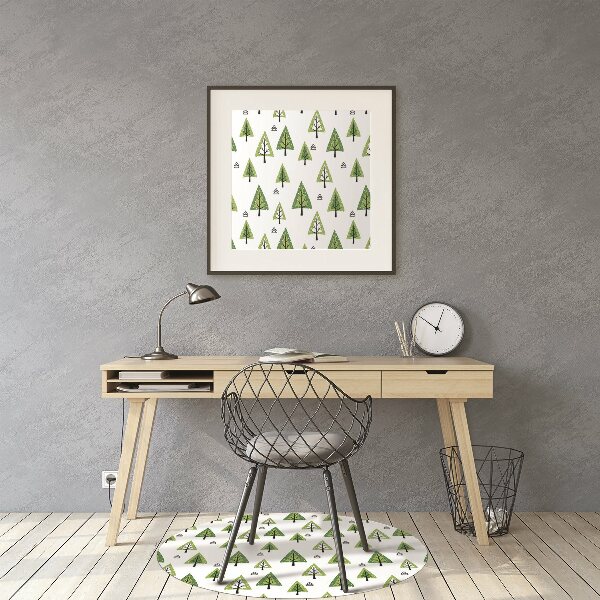 Chair mat floor panels protector triangular tree