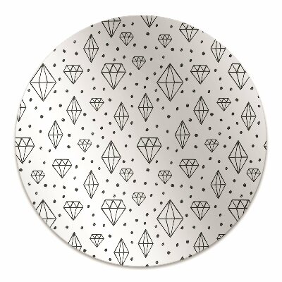 Office chair mat drawn diamonds