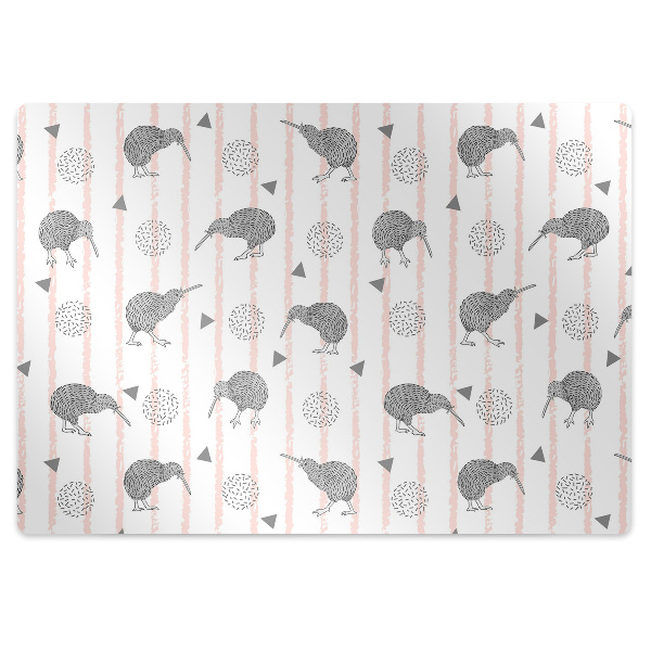 Office chair mat Pattern birds kiwi