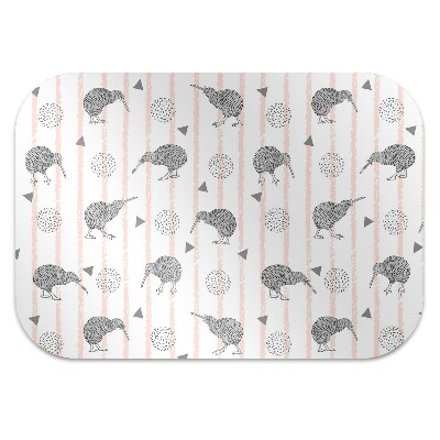 Office chair mat Pattern birds kiwi