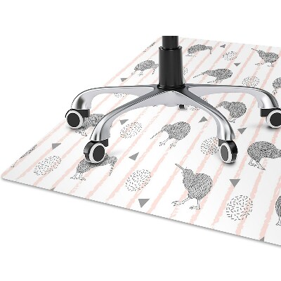 Office chair mat Pattern birds kiwi