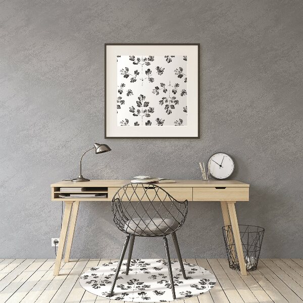 Office chair mat Black and white pattern
