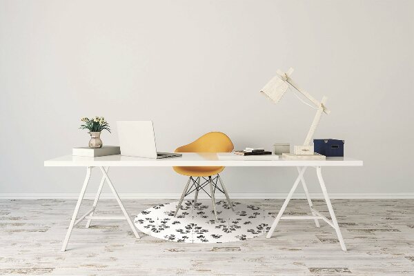 Office chair mat Black and white pattern