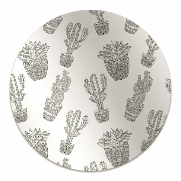 Computer chair mat Mexican cacti