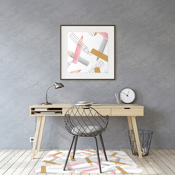 Desk chair mat pencils Pattern