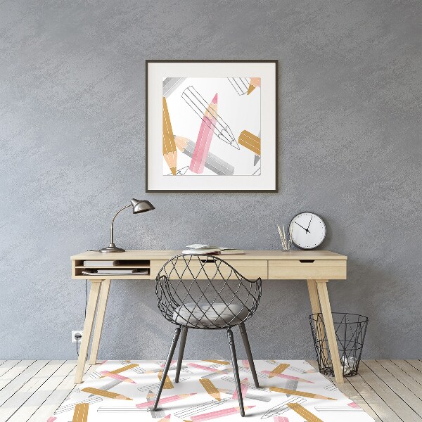 Desk chair mat pencils Pattern