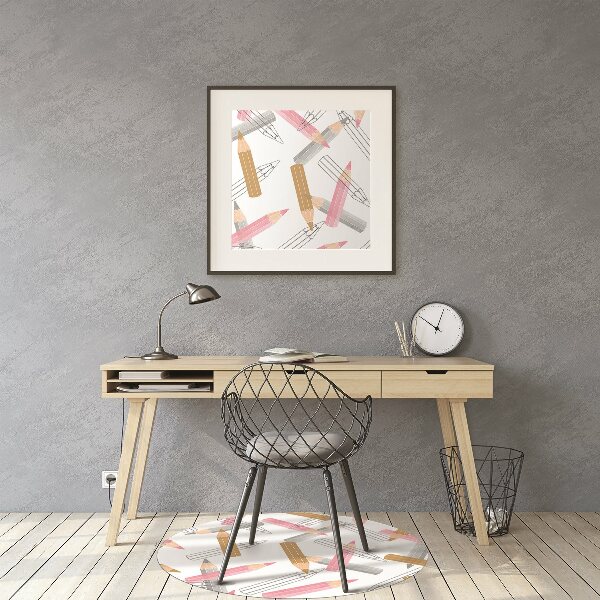 Desk chair mat pencils Pattern