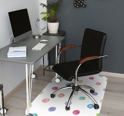 Office chair mat colored dots