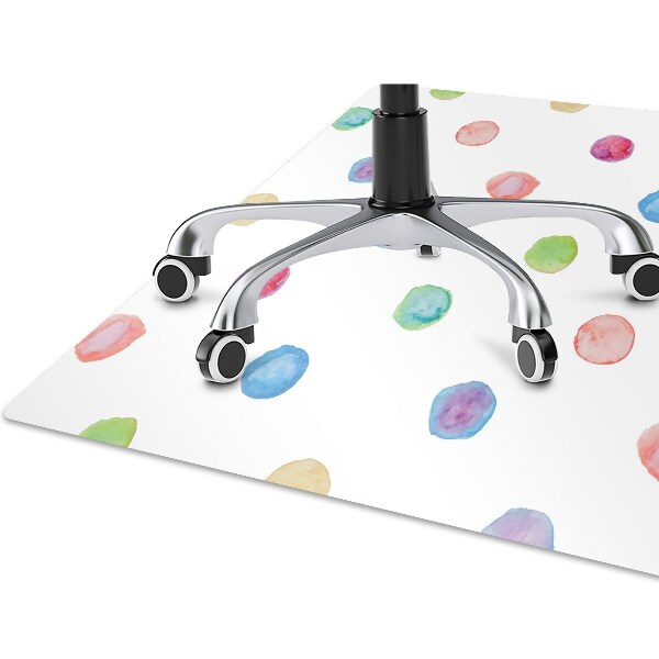 Office chair mat colored dots