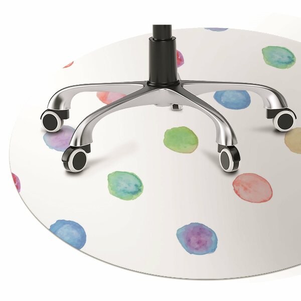 Office chair mat colored dots