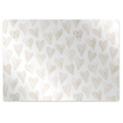 Office chair floor protector subtle Heart