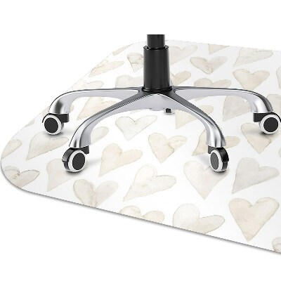 Office chair floor protector subtle Heart