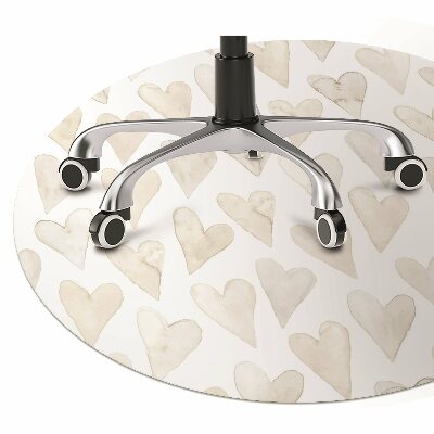 Office chair floor protector subtle Heart