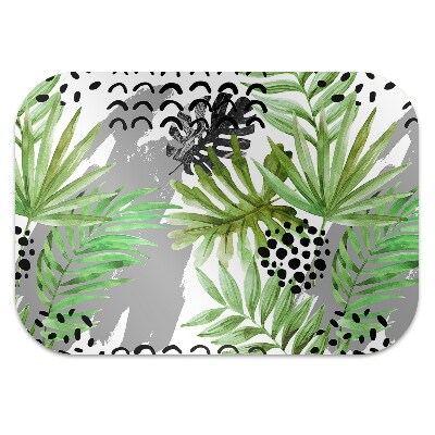 Office chair mat tropical leaves