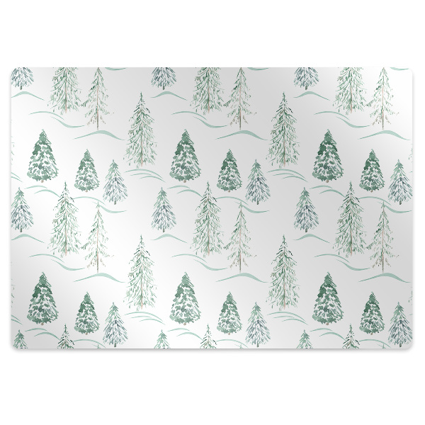 Office chair floor protector Winter tree