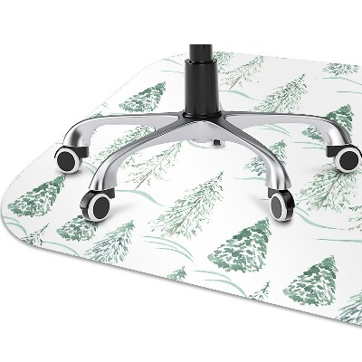 Office chair floor protector Winter tree