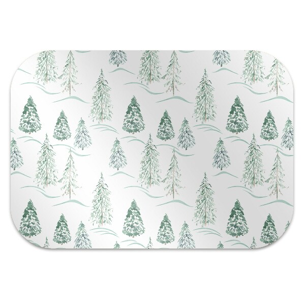 Office chair floor protector Winter tree