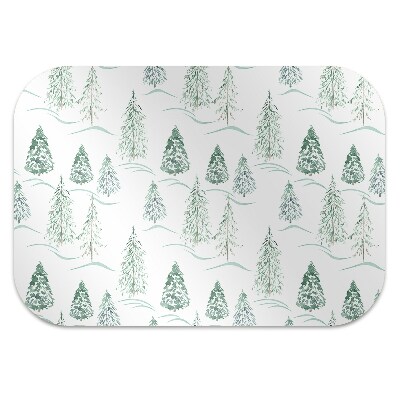 Office chair floor protector Winter tree