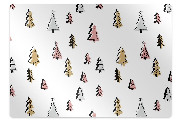 Office chair mat pastel Christmas tree