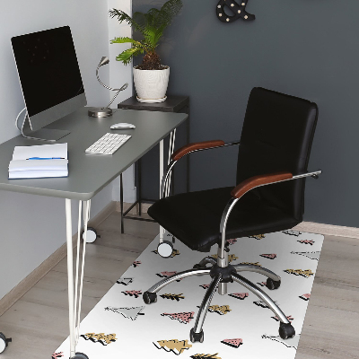 Office chair mat pastel Christmas tree