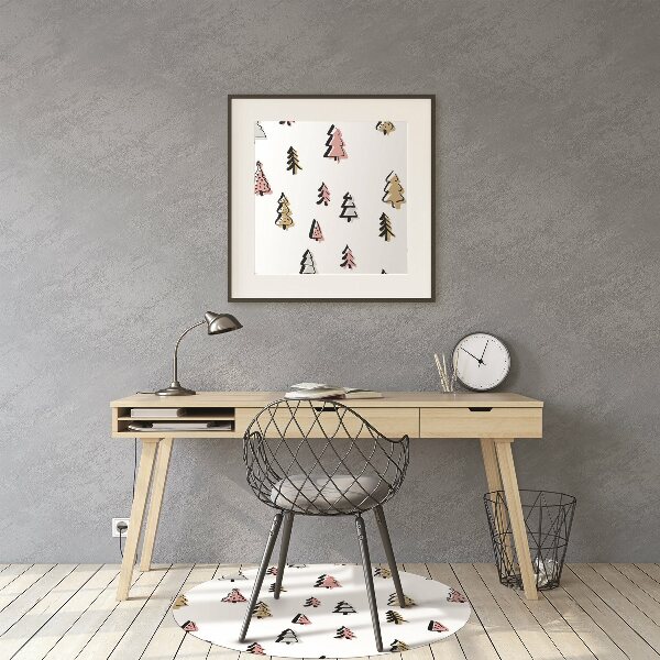Office chair mat pastel Christmas tree