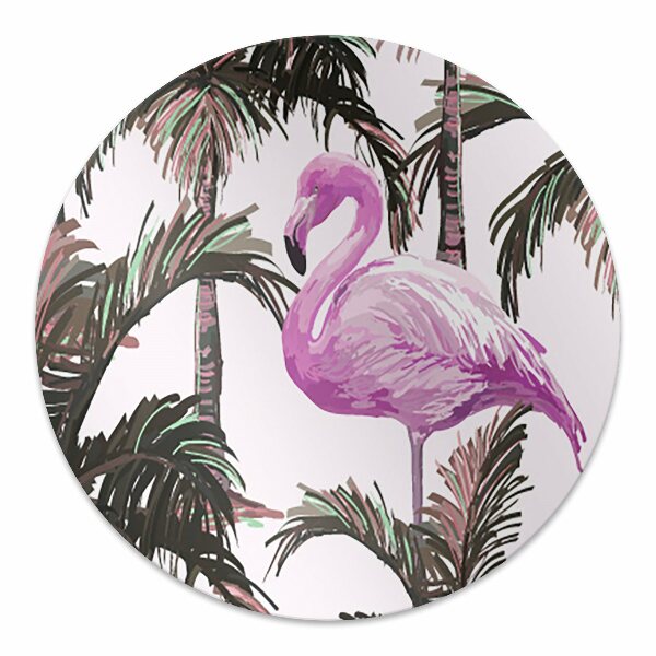 Office chair floor protector Flamingos in the palms