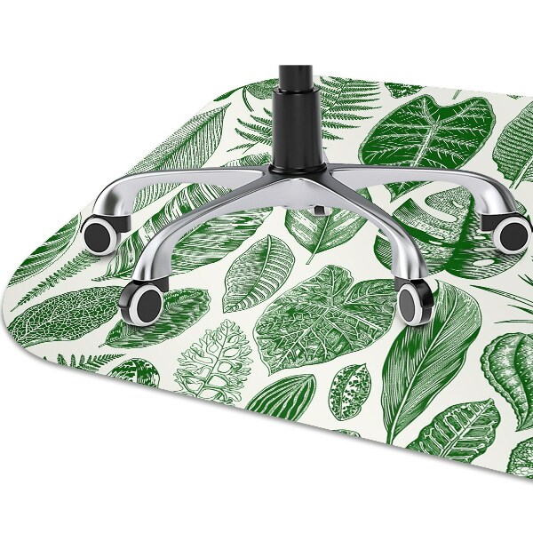 Office chair floor protector palm leaves