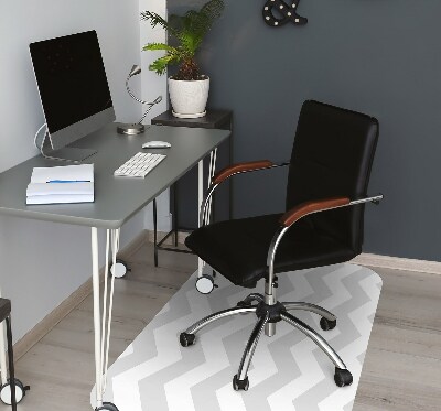 Desk chair mat Gray zig zak