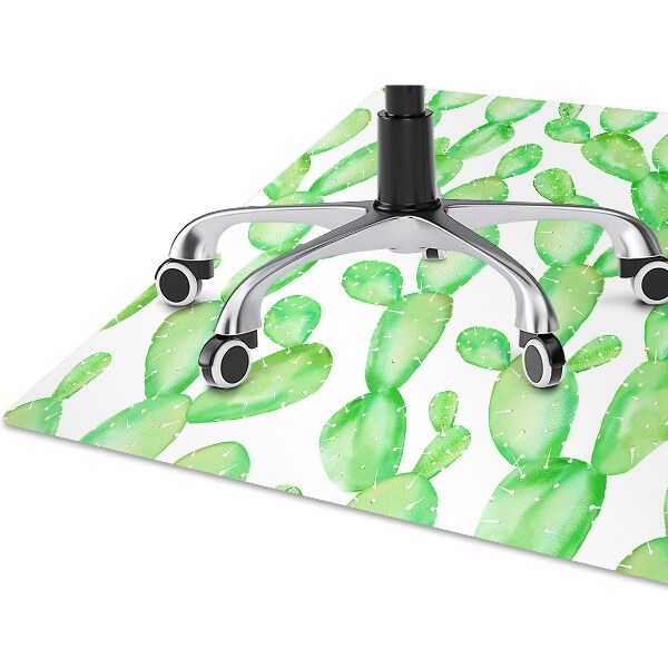 Office chair mat pastel cacti