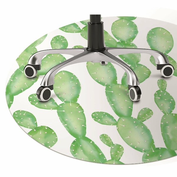 Office chair mat pastel cacti