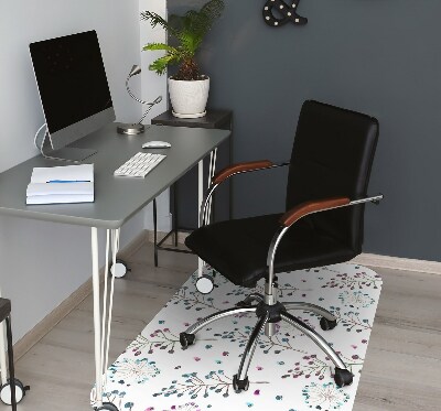 Office chair floor protector floral theme