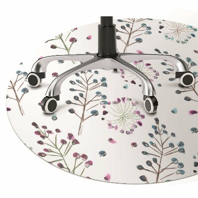 Office chair floor protector floral theme