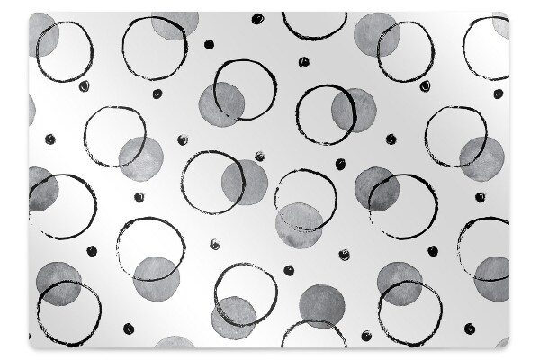 Office chair mat inkjet circles