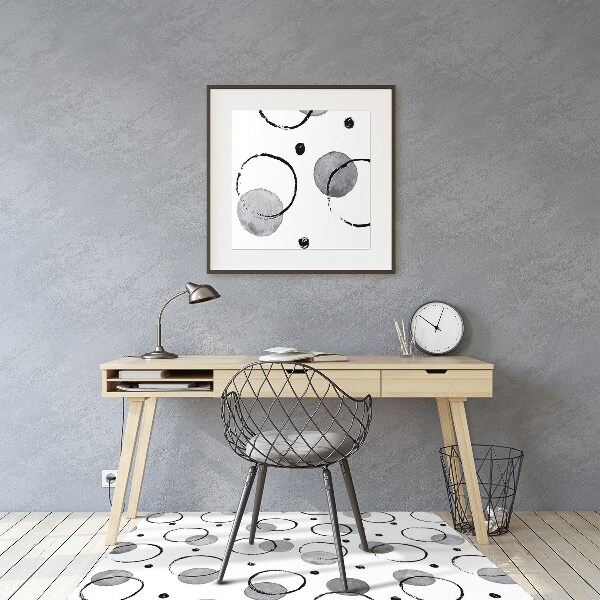 Office chair mat inkjet circles