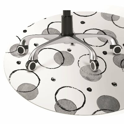 Office chair mat inkjet circles