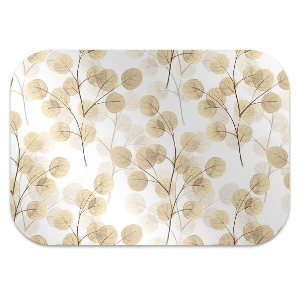 Chair mat floor panels protector Twigs with leaves