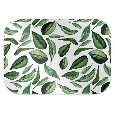 Office chair floor protector Green leaves