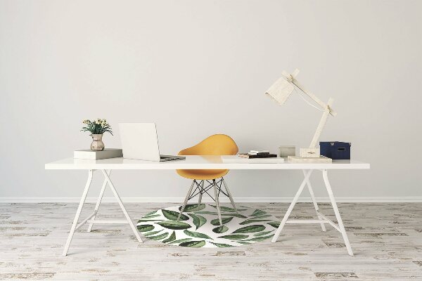 Office chair floor protector Green leaves