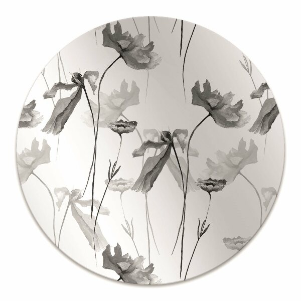 Office chair floor protector Poppy seed flower