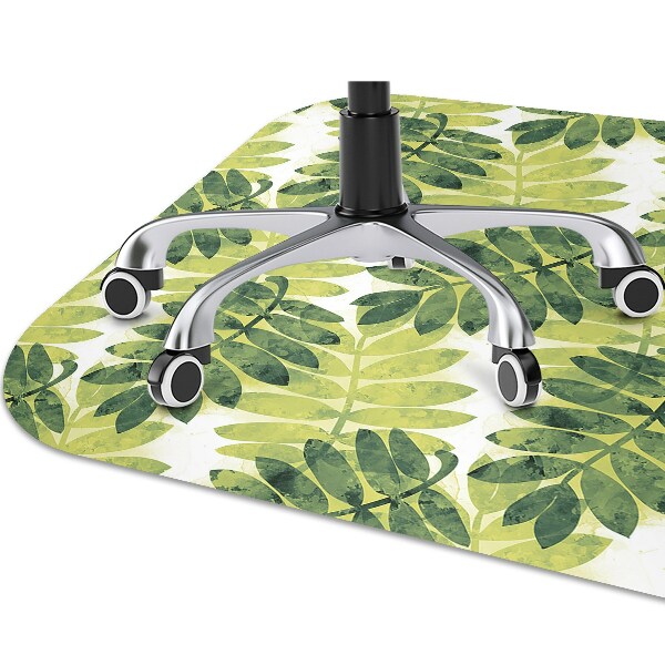 Chair mat floor panels protector leaves of rowan