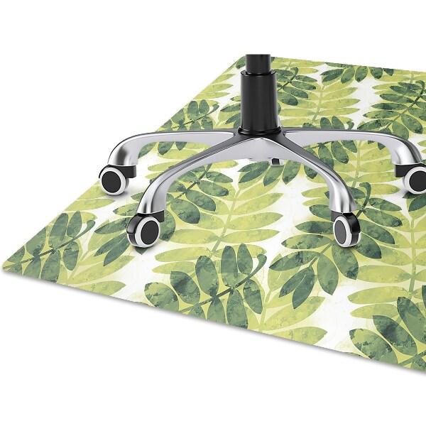Chair mat floor panels protector leaves of rowan