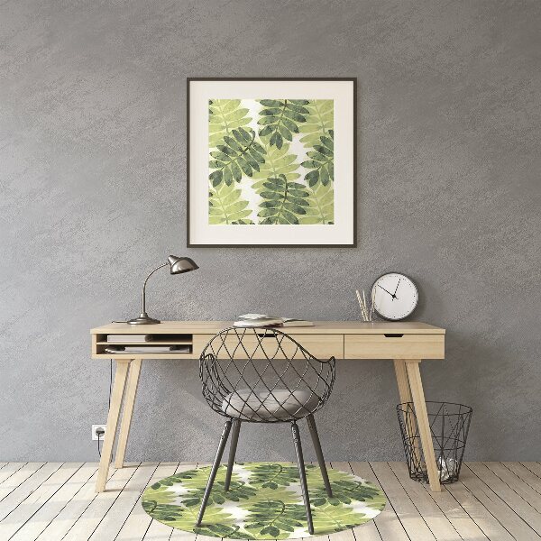 Chair mat floor panels protector leaves of rowan